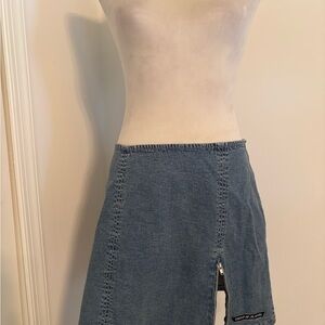DKNY Light Blue Mini Skirt